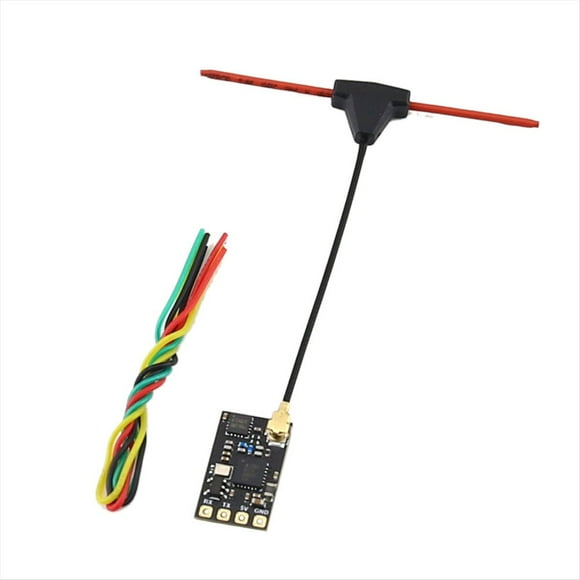 FPV ELRS Receiver 2.4GHZ Open Source RC Model Long Range Nano 2400RX Fixed Wing Long Range Aircraft Reception,1 x Kit,Black