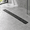 Black Tile Insert Grate-20 inch, variant on Linear Shower Drain 60 Inch Matte Black With Tileert Panel