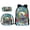 Abstract Floral Frog, variant on School Bag Set for Student Backpack with Lunch Bag and Pencil Case, Capacious Book Bag Sunflower Horse Butterfly Print 17 Inch Travel Laptop Bag Rucksack Daypack for Outdoor