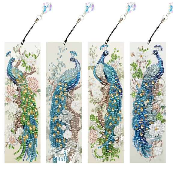4pcs Diamond Art Painting Kit Peacock