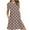 Khaki, variant on Womens Polka Dot Mini Dress Cap Sleeve Design Soft Fabric Relaxed Silhouette for Casual Hangouts Black M