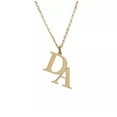 thumbnail image 3 of RSAMD Custom Two Initial Letter Necklace Handmade Couple Name Necklace Stainless Steel-#01-Steel-19.68''(45+5cm)-Leave Message To us, 3 of 9