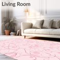 thumbnail image 2 of ODIKA 5'x7' Machine Washable Non-Slip Area Rug, Artful Scallop Ultramodern Nursery Enchanted Magical High Traffic Rug with Pad, Pink, 462898, 2 of 8