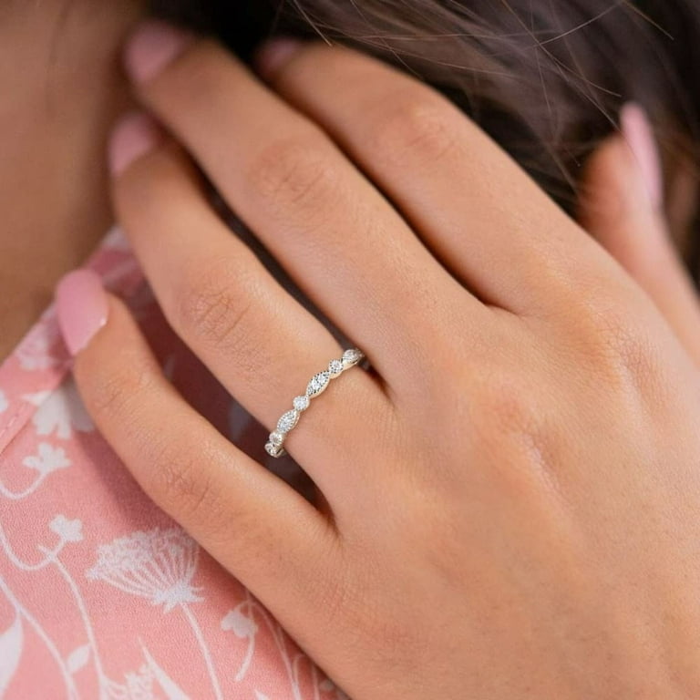 Marquise and 2024 dot wedding band