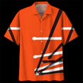 thumbnail image 3 of Nueva Camisa hawaiana de manga corta con estampado de rayas para hombre, camisetas Aloha, camisetas cubanas, blusas informales de verano de gran tamaño para mujer, 3 of 5