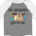 thumbnail image 4 of Inktastic My Grandpa Loves Me with Sloth and Hearts Boys or Girls Long Sleeve Baby Bodysuit, 4 of 5