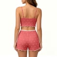 thumbnail image 5 of GUACER Womens Polka Dot Pajama Sets with Scallop Trim Trendy Adjustable Camisole & Shorts Sleepwear, 5 of 7