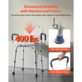 thumbnail image 2 of VEVOR Swivel Shower Chair with Arms and Back, 400 lbs Heavy Duty Bench Seat for Inside Shower Stall and Bathtub, Height Adjustable Bathroom Bath Tub Seat for Adults, Seniors, Elderly and Disabled, 2 of 9