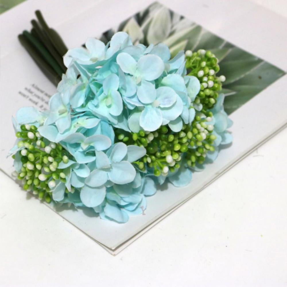 Faux Artificial Silk Floral Flower Bouquet Hydrangea Wedding Party Decor Novelty