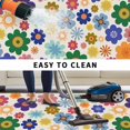thumbnail image 4 of Retro Bohemia Floral Outdoor Rug 4x6 Ft, Non Slip Washable Area Rug, Blue Purple Flowers Boho Style Beige Patio Rugs Carpet Runner, Large Floor Mat for Indoor/Outdoor Deck Porch Camping, 4 of 8