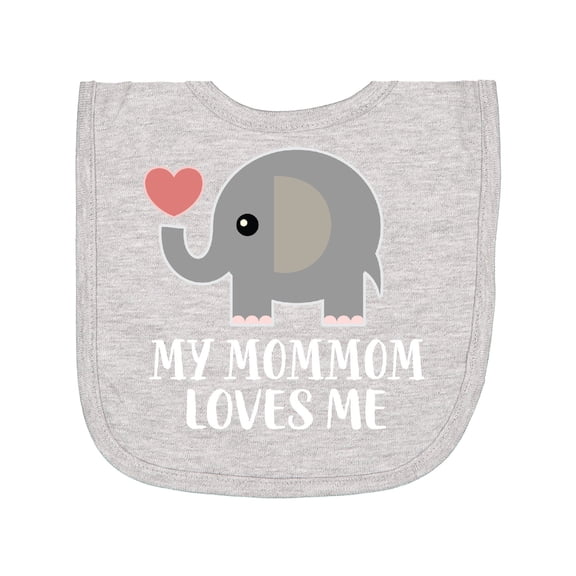 Inktastic Mommom Loves Me Grandchild Newborn Bib