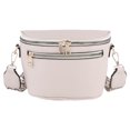 thumbnail image 2 of Bolso Cintura Pecho Riñonera para Mujeres Hombres Multi Bolsillos PU Cuero Sling Monedero, 2 of 9