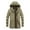Khaki, variant on Brondbend Men Coat Man Jacket Hooded Long Sleeved Zipper Pocket Outerwear Solid Color Stylish Jacket Loose Fit Going out Tops Black