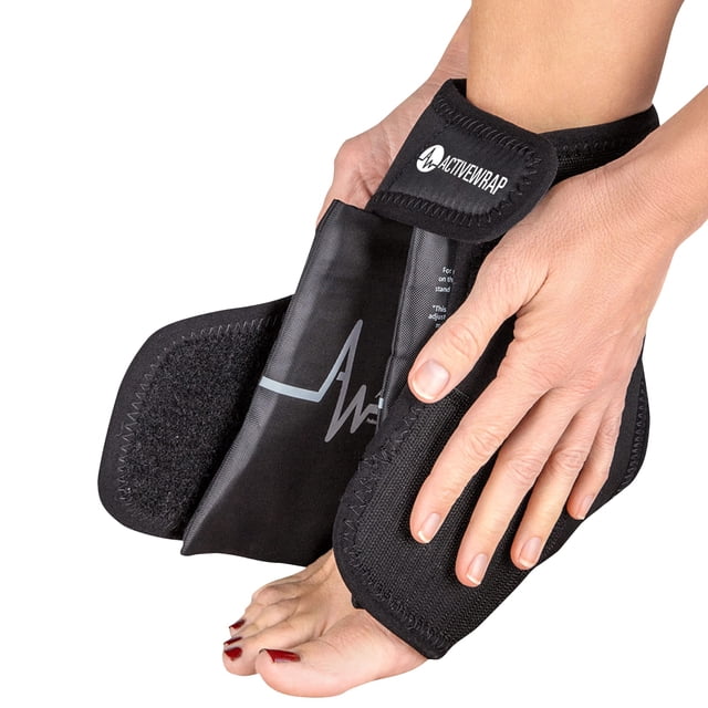 ActiveWrap Foot & Ankle Heat and Ice Pack Wrap for Heel, Arch, and Ankle Discomfort, Swelling, Soreness, and Injury Recovery– Reusable Hot & Cold Wrap