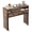 Rustic Brown, variant on Furnibear Extendable Computer Desk with 2 Storage Drawers Monitor Shelf Lockable Wheels and Anti-Tipping Kits in Black