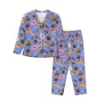 thumbnail image 1 of Fotbe Fastfoods Conjunto de Pijama de Manga Larga para Mujer con Estampado, Ropa de Dormir de 2 Piezas, Conjunto de Casa Suave y Cómodo con Bolsillos-Medium, 1 of 7