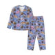 thumbnail image 1 of Balery Fastfoods Conjunto de Pijama con Estampado para Mujer, Conjunto de Dos Piezas con Manga Larga, Ropa de Dormir Suave con Bolsillos, Pijamas Cómodos-Large, 1 of 7