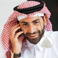 thumbnail image 2 of Arab Shemagh Middle Eastern Mens Keffiyeh and Hairhoop Accessories for Adult Formal Cultural Event Casual Everyday Wear, 2 of 9