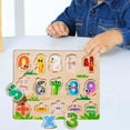thumbnail image 6 of Wooden Puzzle Animal Shape Puzzles Early Learning Montessori Toys 3D Puzzle Animal Jigsaw Toy for Toddlers Girl Age 1-3 Baby digital board, 6 of 8