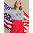 thumbnail image 2 of Estimated 1776 Cartoon Banner T-Shirt Women -Image by Shutterstock, Female XX-Large, 2 of 4