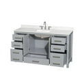 thumbnail image 2 of Wyndham Collection Wcs141460s-Qtz-Us3mxx Sheffield 60" Free Standing Single Basin Vanity, 2 of 7