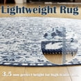 thumbnail image 7 of DweIke Traditional Vintage Overdyed Retro Accent Rug,Non-Slip Boho Ethnic Retro Non-Shedding & Easy Care Carpet for Living Room/Bedroom 5'x5' Light Blue, 7 of 7