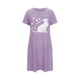 thumbnail image 4 of Camisón corto de mujer, vestido de largo medio con estampado de moda, camisón corto extragrande de mujer, camisón de manga corta con estampado de pecho a la moda, camisón de mujer, 4 of 6