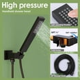 thumbnail image 2 of Hand-held Shower Head Set - Oil Rubbed Bronze Brass Handheld Shower Wand with Wall Mount Adjustable Elbow Holder and 59inch Long Hose - Modern Rectangle Hand Shower High Pressure, 2 of 17