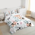 thumbnail image 3 of Homewish Kawaii Cow 2pcs Bedding Comforter Set for Child Boys Girls,Chic Floral Flower Twin Comforter Sets,Cartoon Animal Breathable Bedding Set,Super Cozy Room Decor,Reversible, 3 of 8