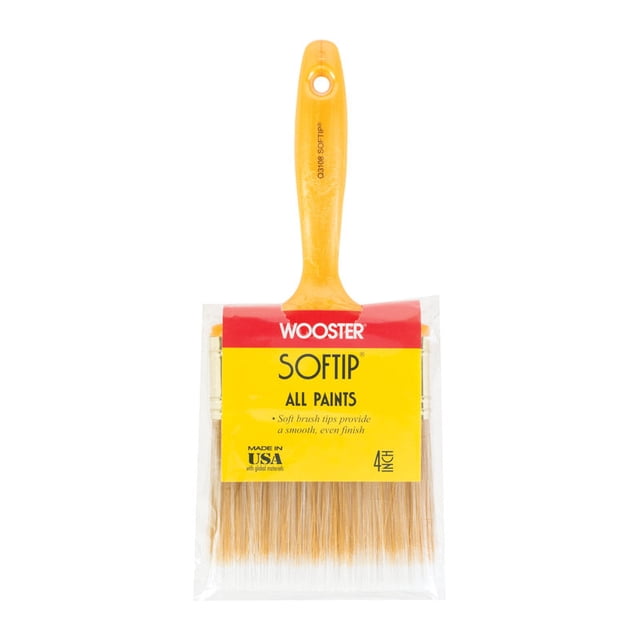 Pincel Wooster Softip de 10 cm, mezcla sintética plana