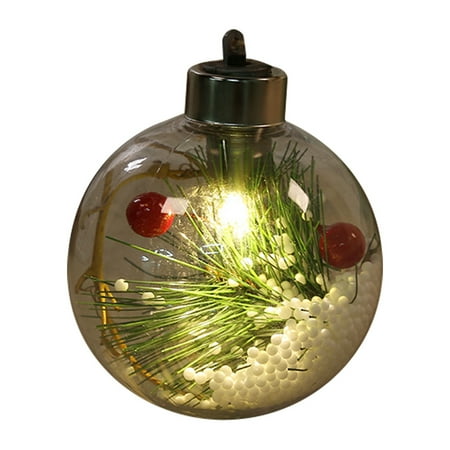 

Christmas Led Transparent Christmas Ball Christmas Tree Pendant Glowing