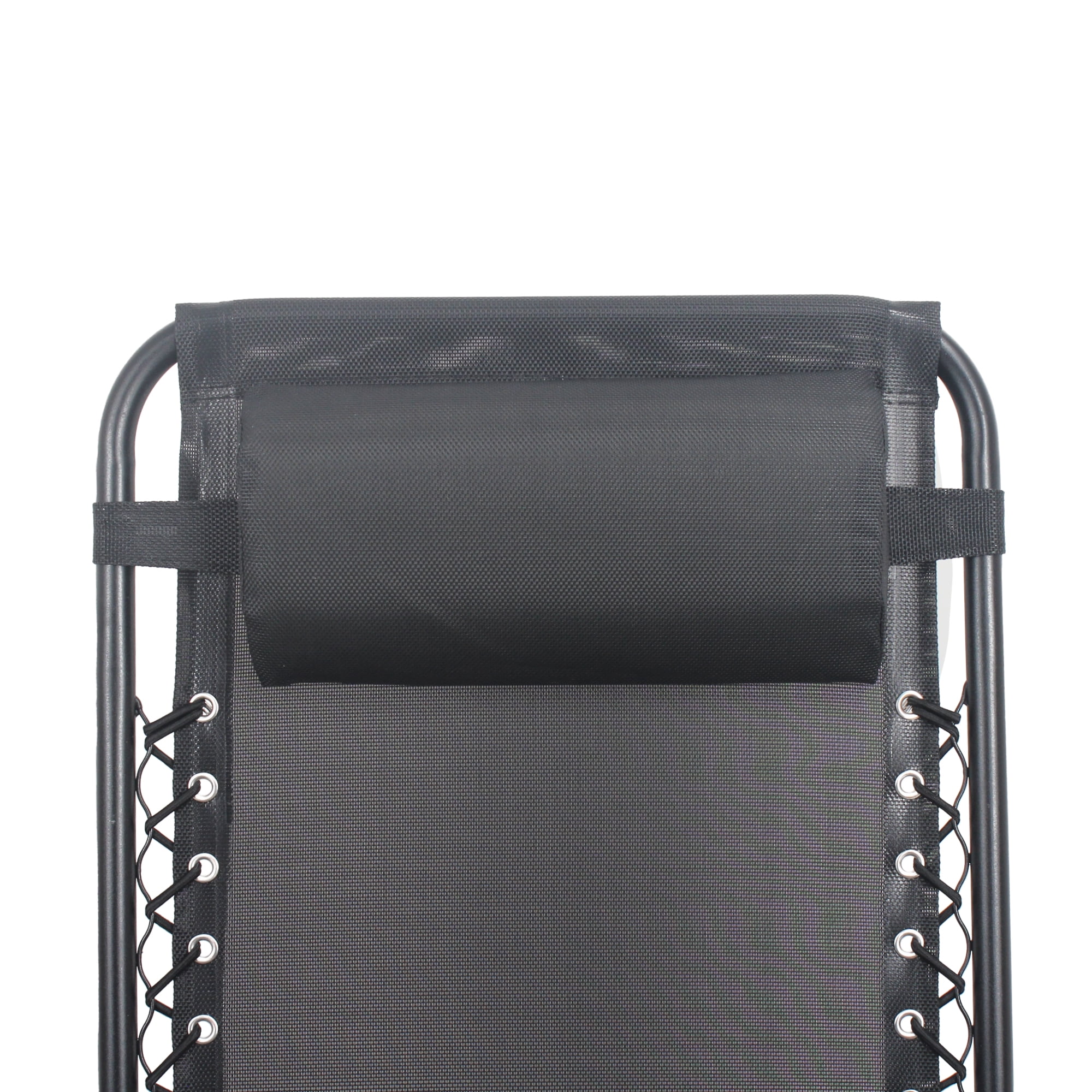 Zero Gravity Lounge Chair Folding with Headrest & Removable Tray, 300 lb Capacity Recliner 90-170° Adjustable, Portable Outdoor Chair for Patio Beach Camping, Antique Black