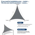 thumbnail image 3 of Memoryfield Sun Shade Sail Triangle, HDPE Canopy for Patio Garden Deck, Grey, 3 of 10