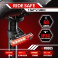 thumbnail image 4 of GearLight Juego de luces recargables para bicicleta S400 - Reflectores Potentes luces delanteras y traseras Accesorios para bicicletas para montar en bicicleta de noche - Faro trasero trasero para bic, 4 of 9