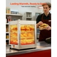 thumbnail image 2 of VEVOR 3-Tier Commercial Food Warmer Display, 800W Food Display Warmer with LED Light, Adjustable Shelf and Stainless Steel Frame, 86℉~185℉ Air Heating, 34L, 2 of 9