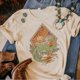 thumbnail image 3 of Camiseta de dinosaurio para mujer, camiseta de diseñador de anime japonés, ropa urbana femenina, ropa de anime de los años 2000, 3 of 5