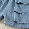 thumbnail image 5 of lnmuld Toddler Girls Kids Summer Casual Denim Shorts Elastic Waist Everyday Size:5-6 Years, 5 of 8