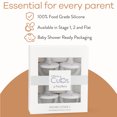 thumbnail image 6 of Comfy Cubs Pacifier Soother 4 Pack - 100% Food Grade Silicone, Certified BPA-Free (Stage 1, White), 6 of 7