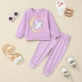 thumbnail image 5 of ZOEREA Toddler Baby Girl Clothes Long Sleeve Pullover Tops + Pants Set Floral Print Sweatsuit Fall Winter Outfits 6M-4T, 5 of 6
