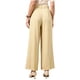thumbnail image 3 of Pantalones de pierna ancha INSPIRE CHIC para mujer, pantalones de oficina de cintura alta con bolsillos M color caqui, 3 of 6