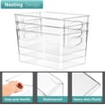 thumbnail image 3 of Sorbus 4 Pack Clear Plastic Storage Bins with Handles - Refrigerator, Freezer, Pantry, Organizers, 3 of 9
