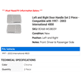 thumbnail image 2 of Left and Right Door Handle Set 2 Piece - Compatible with 1997 - 2003 International 4800 1998 1999 2000 2001 2002, 2 of 2