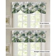 thumbnail image 5 of Fsddascl Summer Tropical Leaves Tie Up Valance Curtains for Windows, Kitchen Curtains Window Treatments, Green Botanical Palm Trees Short Window Shades Valances for Bedroom Bathroom Cafe 60"x18", 5 of 7