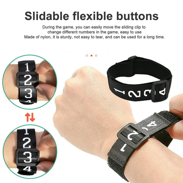 LJNYFDC Bracelet Élastique Indicateur de Poignet de Soccer Ajustable Numéroté