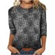 thumbnail image 1 of Camiseta de manga larga con cuello redondo y estampado informal a la moda de verano para mujer Fridja  fjkfkj317, 1 of 5
