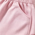 thumbnail image 4 of enyan Toddler Girl Back to School Outfit Apple Ruffle Short Sleeve T-Shirt Top Shorts Set Preschool Clothes Summer Pink,12-18 Months, 4 of 6
