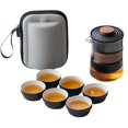 thumbnail image 1 of de Té de Cerámica Anticalor, una Tetera, Cuatro Vasos, Portátil, Juego de Té de Viaje, Estilo Simple, ., 1 of 5