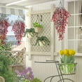 thumbnail image 6 of zhmrfg Simulation Admiralty Willows Hanging Plants, 31.5in Artificial Greenery, Faux Flower Vines for Wedding, Garden, Home Decor, Balcony, Patio, and Porch Decoration, 6 of 8
