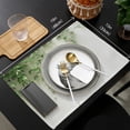 thumbnail image 7 of Minimalist Leaves Wall White Placemats Set of 4/6pcs Kitchen Coffee Accessories Coasters Home Dining Table r Linen Mats, 7 of 7