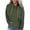 Army Green, variant on ShomPort Women's Long Sleeve Oversized Hoodie Fall Fleece Color Block Crew Neck Hooded Sweatshirt Pullover Tops